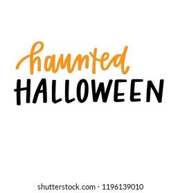 Happy Halloween Hand Lettering Stock Vector Royalty Free