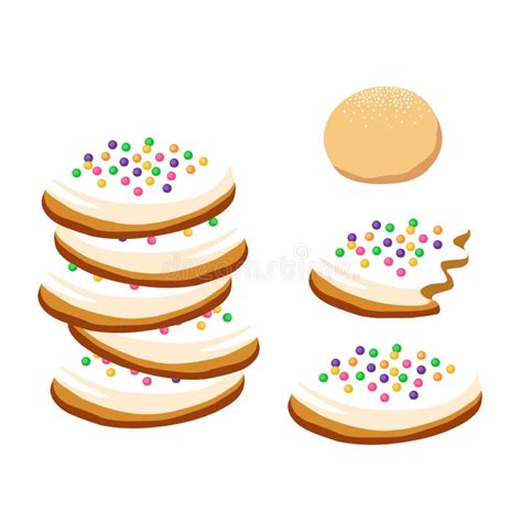 Sugar Cookies With Sprinkles Stock Vector Image 62472809