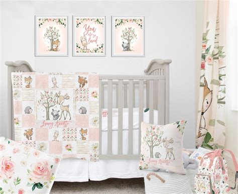 Woodland Crib Bedding Set Forest Animals Crib Bedding Deer