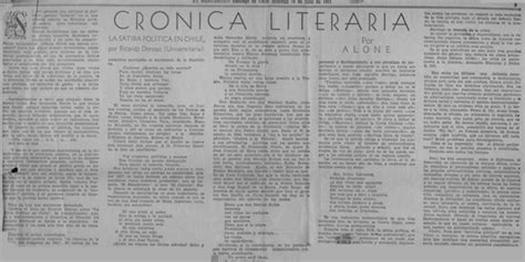 Crónica Literaria La Sátira Política En Chile Por Ricardo Donoso