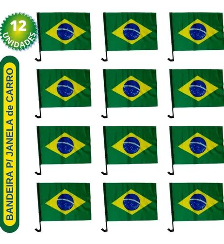 12 Bandeiras Brasil Suporte Para Carro Bandeira Tecido