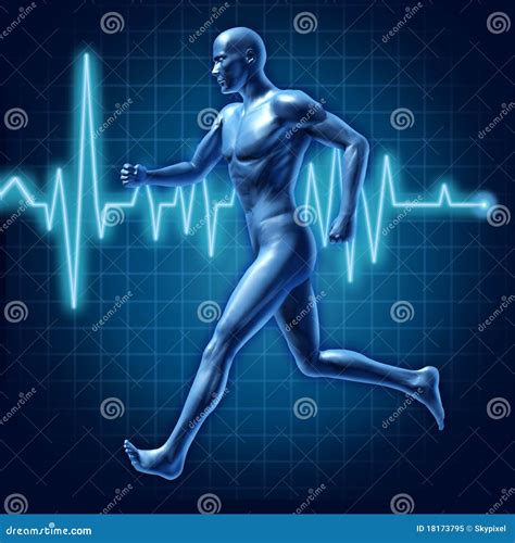 Human Running Man Active Runner Energy Medical Stock Illustration