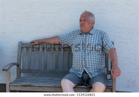 Lonely Tired Depressed White Caucasian Male Stock Photo 1134126821