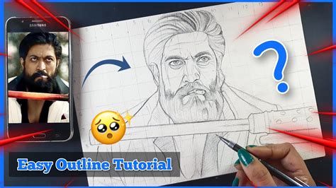 Kgf Chapter Yash Drawing Outline Tutorial Kgf Drawing How To