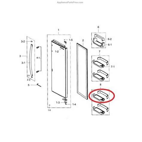 Lower Bin Compatible Samsung Refrigerator Rs25h5111sr Ebay