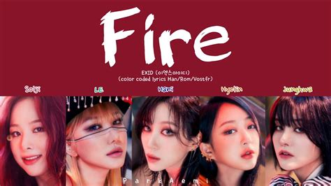 Exid Fire Color Coded Lyrics Han Rom Vostfr Youtube