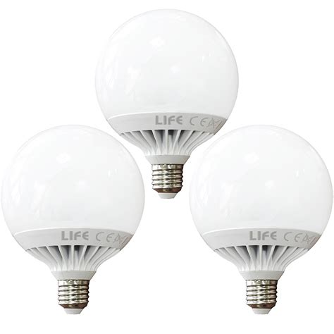 3 PZ LAMPADE LAMPADA LAMPADINA A LED LUCE FREDDA A GLOBO ATTACCO E27 15