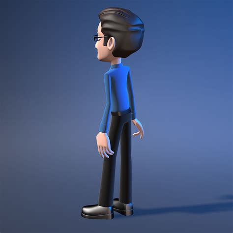 2 Cartoon Rigged Office Characters 3d Model 99 Max Free3d