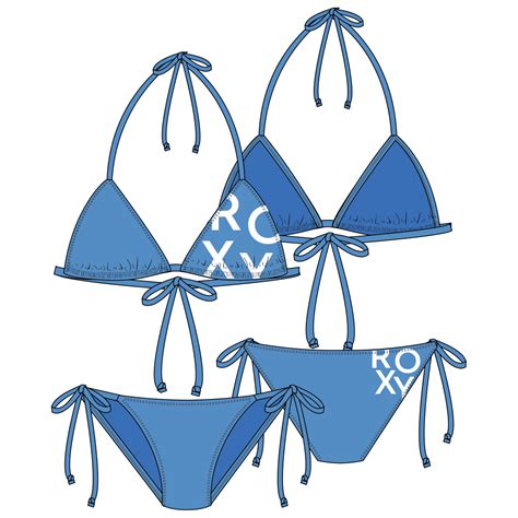 Roxy SD BD CL Tiki Tri Reg TS Set Bikini Damen Online Kaufen