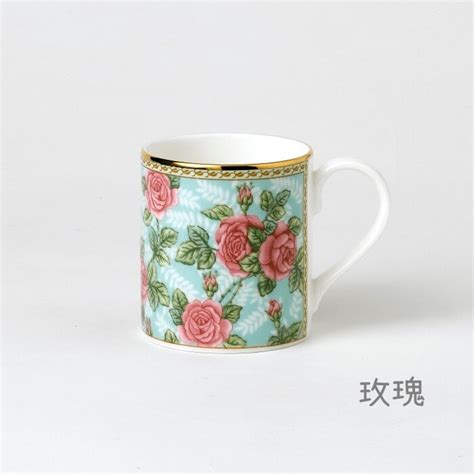 英國 Rk經典classic Collection 280ml金邊骨瓷杯 玫瑰 王妃生活 Queen Living