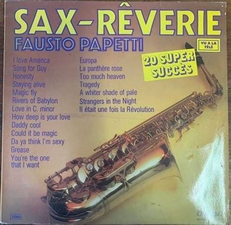 Sax Rêverie Álbum de Fausto Papetti LETRAS MUS BR