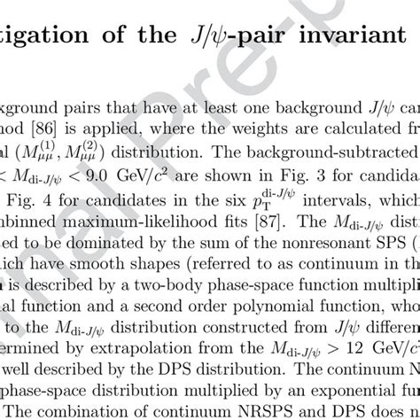 Invariant Mass Spectra Of Weighted Di J Candidates In Bins Of P