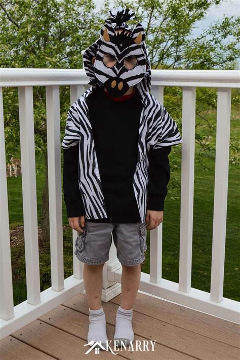 Diy Animal Costume Easy Kids Zebra Costume With Free Mask Template