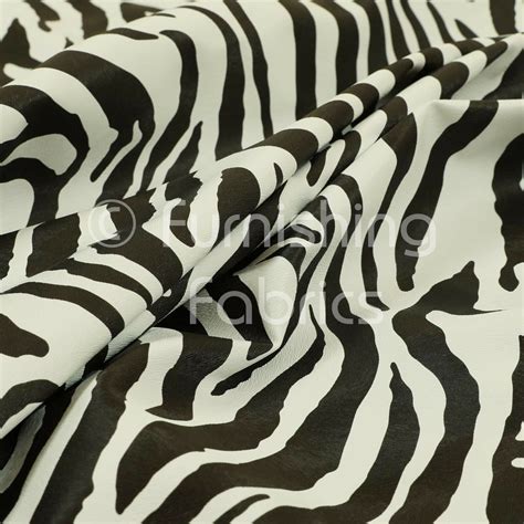 Faux Leather Vinyl Animal Print Zebra Theme Black White Colour ...