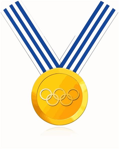 Olympische Medaille Olympische Ringe Illustration Premium Vektor