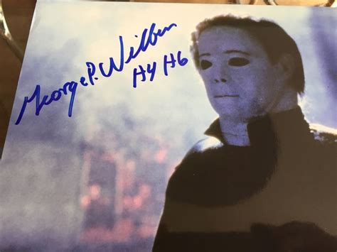 George P. Wilbur 'Michael Myers' Halloween 4 and 6 signed photo 20 x 25 ...