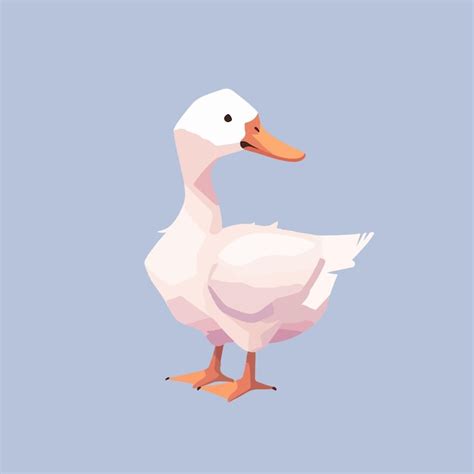 Premium Vector Cute Kawaii Cartoon Duck Goose Illustration Vector