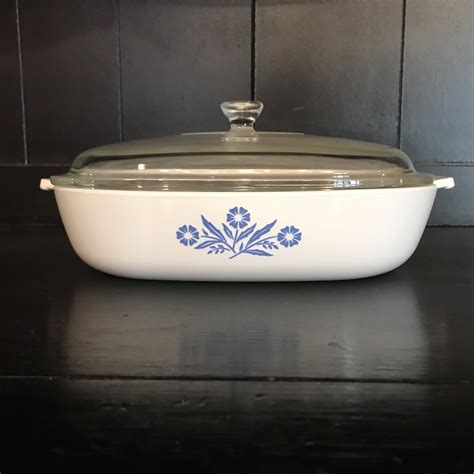 Corning Ware P B Casserole Vintage Cornflower Blue Etsy