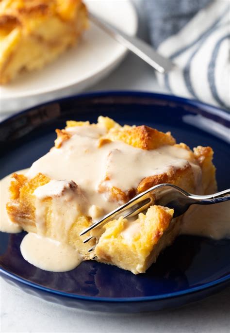 White Chocolate Bread Pudding With Vanilla Sauce