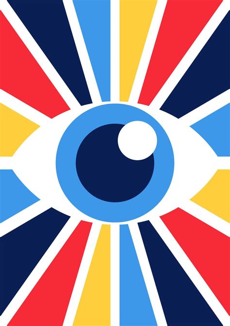 Abstract Bauhaus Eye Poster Minimal 20s Geometric Style 7225110 Vector