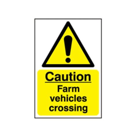 Caution Farm Vehicles Crossing Safety Sign Farm Safety