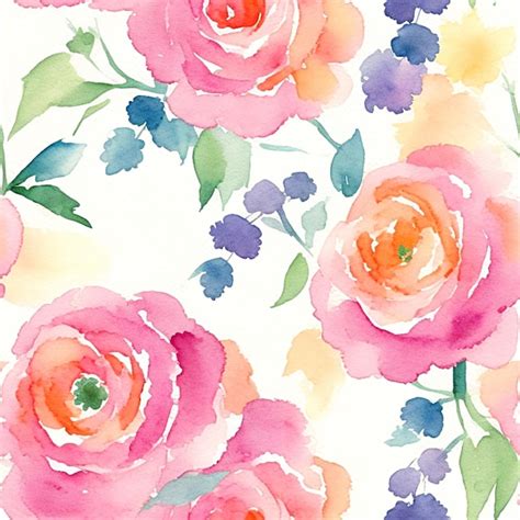 Premium Vector Watercolor Flower Seamless Pattern Background Flower