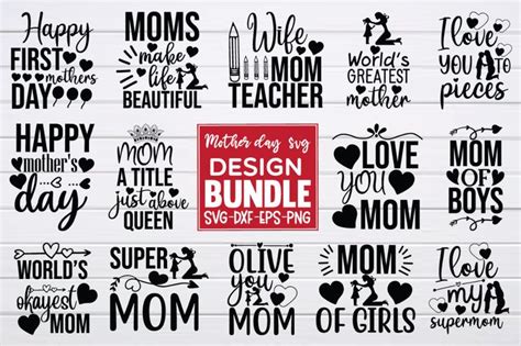 Mothers Day Svg Bundle Bundle · Creative Fabrica Mothers Day Love