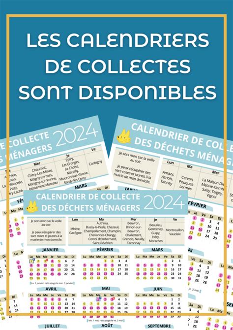 Calendriers De Collectes 2024 ComCom Tannay Brinon Corbigny