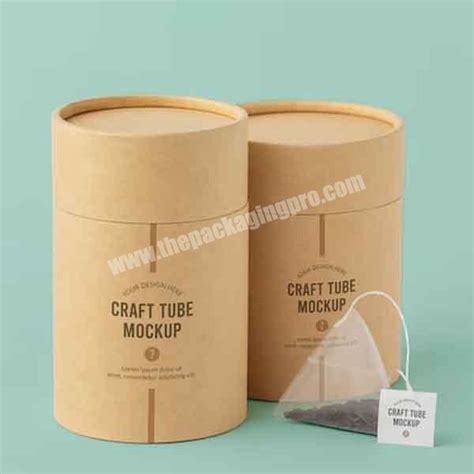 Custom Logo Kraft Round Cylinder Paper Box Packaging Biodegradable