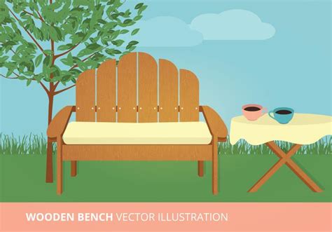 Wooden Bench Vector Illustration 96190 Vector Art at Vecteezy