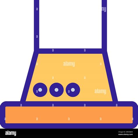 Range Hood With Panel Functions Icon Vector Outline Illustration Stock