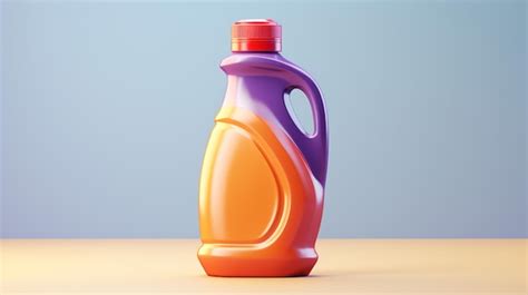 Una Botella De Spray Naranja Y Púrpura Con Una Tapa Roja Vector