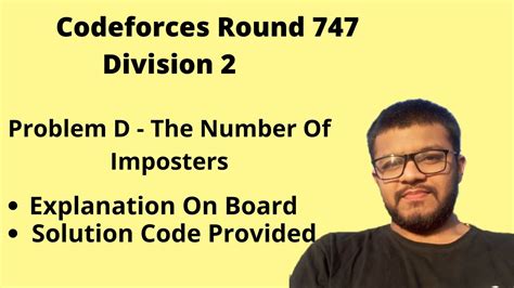 Codeforces Round Div Problem D The No Of Imposters