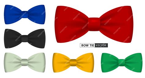 Premium Vector Set Of Realistic Polka Dot Bow Tie Or Bow Tie Men Suit For Office Uniform Or