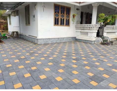 Rectangular Outdoor Concrete Paver Block For Flooring Thickness 40