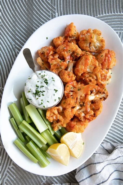 Baked Buffalo Cauliflower Recipe The Forked Spoon