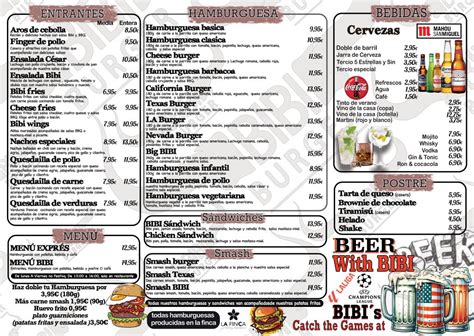 Menu Bibi Burger