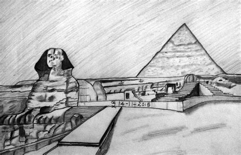 GOOGLE -My Own work on Google : PENCIL DRAWING - Egyptian pyramids