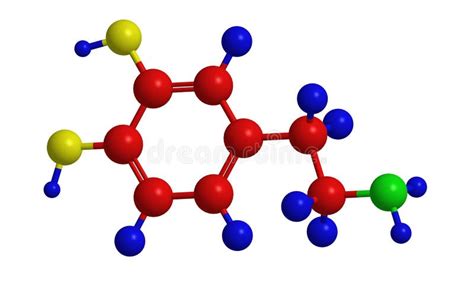 Estructura Molecular De La Dopamina Stock de ilustración Ilustración