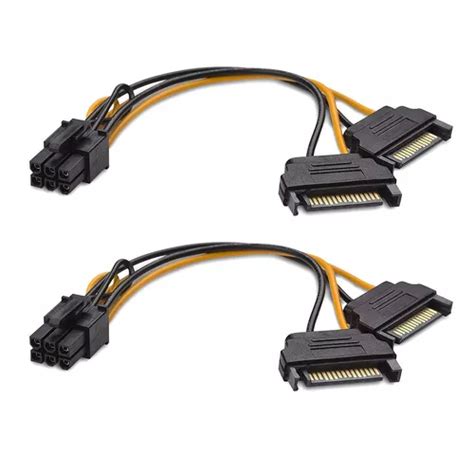 Cable De Alimentacion Hembra Pines A Sata Dual Pines Cuotas Sin