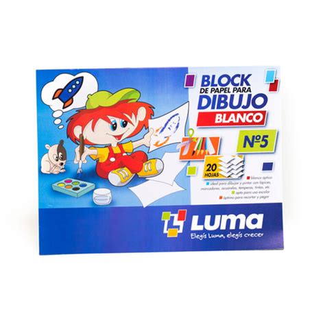 Block De Dibujo Escolar N Blanco Luma Improstock