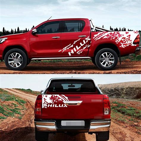 Toyota Sticker Hilux Tailgate Rear Door Decal Pick Up D4D Toyota Decals