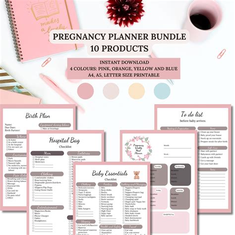 Pregnancy Planner Bundle Pregnancy Checklists Pregnancy To Do Lists Expecting Mom Planner