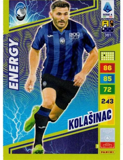 PANINI ADRENALYN XL Calciatori 2023 2024 Card N 361 Kolasinac Energy