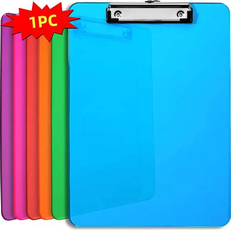 Plastic Clipboards 12.5 x 9 Inch – 1-Pack Heavy Duty Writing Boards