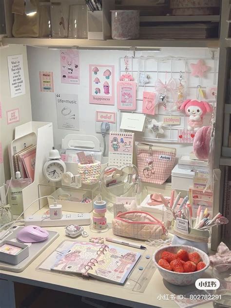 A Desk With Many Items On It In A Room That Looks Like A Doll S House