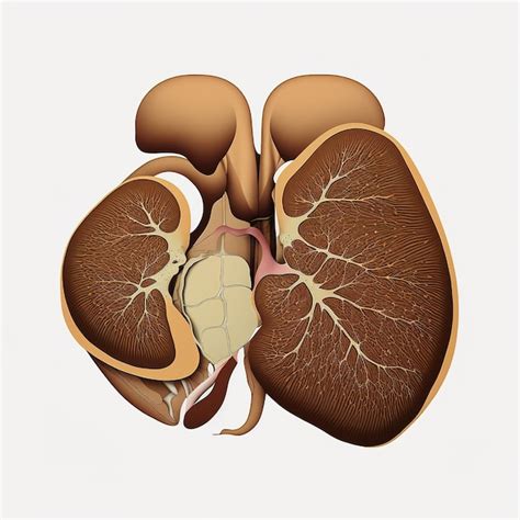 Anatomia detalhada do fígado humano isolada no fundo branco Foto Premium