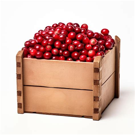 Premium Ai Image Cranberries On White