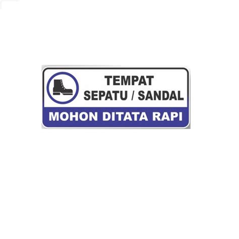 Jual Sign Rambu Sticker Tempat Sepatu Sendal Stiker Rambu 30x15