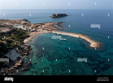 Aerial View Of Agios Georgios St Georges Harbour Akamas Paphos